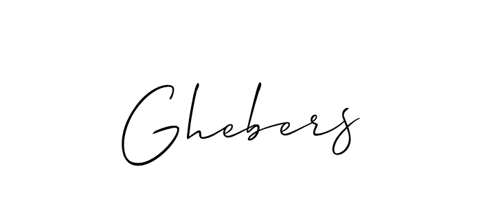 Best and Professional Signature Style for Ghebers. Allison_Script Best Signature Style Collection. Ghebers signature style 2 images and pictures png