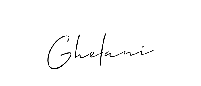 How to Draw Ghelani signature style? Allison_Script is a latest design signature styles for name Ghelani. Ghelani signature style 2 images and pictures png