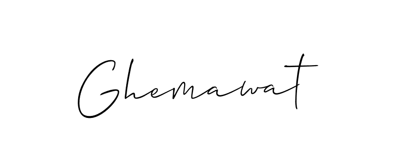 How to make Ghemawat signature? Allison_Script is a professional autograph style. Create handwritten signature for Ghemawat name. Ghemawat signature style 2 images and pictures png