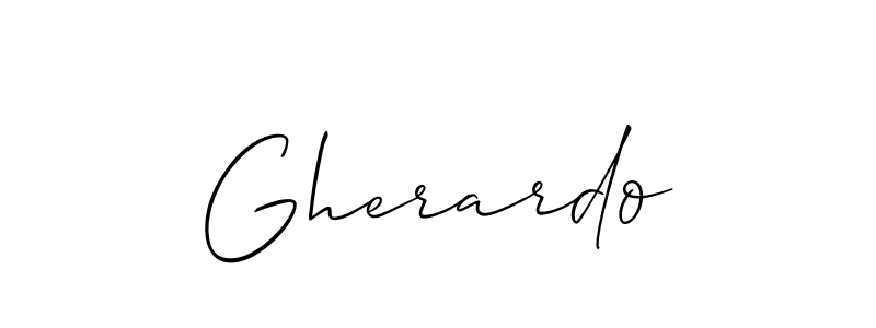 Make a short Gherardo signature style. Manage your documents anywhere anytime using Allison_Script. Create and add eSignatures, submit forms, share and send files easily. Gherardo signature style 2 images and pictures png