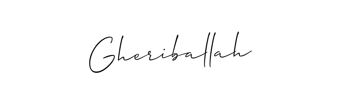Make a beautiful signature design for name Gheriballah. With this signature (Allison_Script) style, you can create a handwritten signature for free. Gheriballah signature style 2 images and pictures png