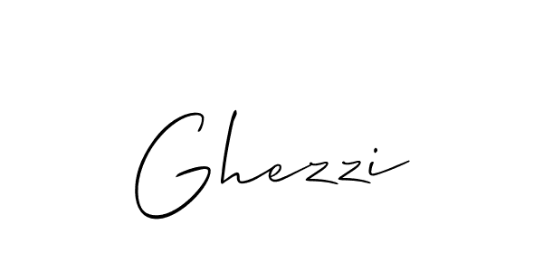 Design your own signature with our free online signature maker. With this signature software, you can create a handwritten (Allison_Script) signature for name Ghezzi. Ghezzi signature style 2 images and pictures png