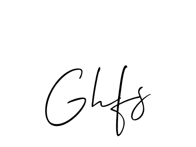 Design your own signature with our free online signature maker. With this signature software, you can create a handwritten (Allison_Script) signature for name Ghfs. Ghfs signature style 2 images and pictures png