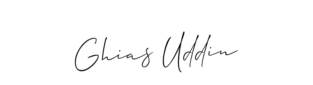 Create a beautiful signature design for name Ghias Uddin. With this signature (Allison_Script) fonts, you can make a handwritten signature for free. Ghias Uddin signature style 2 images and pictures png