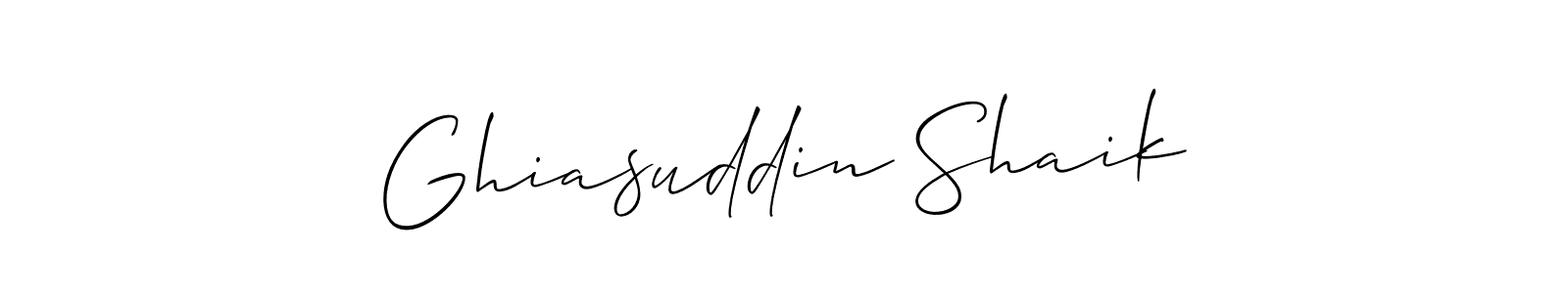 Design your own signature with our free online signature maker. With this signature software, you can create a handwritten (Allison_Script) signature for name Ghiasuddin Shaik. Ghiasuddin Shaik signature style 2 images and pictures png