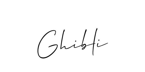 Design your own signature with our free online signature maker. With this signature software, you can create a handwritten (Allison_Script) signature for name Ghibli. Ghibli signature style 2 images and pictures png