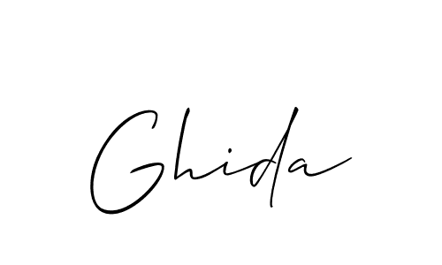 Best and Professional Signature Style for Ghida. Allison_Script Best Signature Style Collection. Ghida signature style 2 images and pictures png