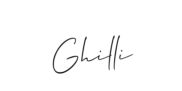 It looks lik you need a new signature style for name Ghilli. Design unique handwritten (Allison_Script) signature with our free signature maker in just a few clicks. Ghilli signature style 2 images and pictures png