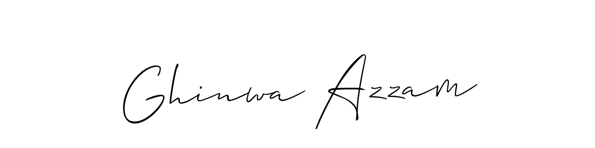 Design your own signature with our free online signature maker. With this signature software, you can create a handwritten (Allison_Script) signature for name Ghinwa Azzam. Ghinwa Azzam signature style 2 images and pictures png