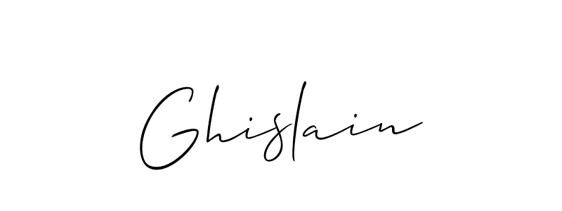 Use a signature maker to create a handwritten signature online. With this signature software, you can design (Allison_Script) your own signature for name Ghislain. Ghislain signature style 2 images and pictures png