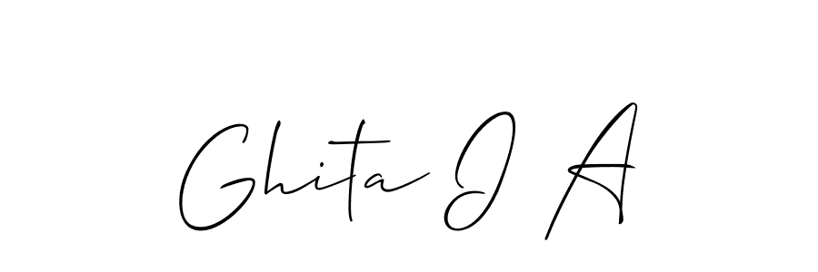 Make a short Ghita I A signature style. Manage your documents anywhere anytime using Allison_Script. Create and add eSignatures, submit forms, share and send files easily. Ghita I A signature style 2 images and pictures png
