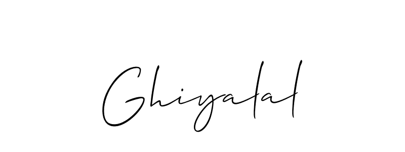 Create a beautiful signature design for name Ghiyalal. With this signature (Allison_Script) fonts, you can make a handwritten signature for free. Ghiyalal signature style 2 images and pictures png