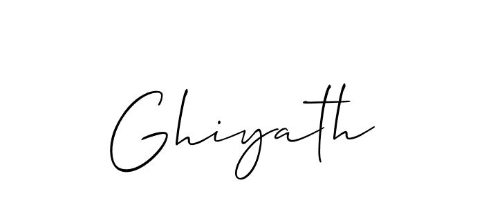 Also You can easily find your signature by using the search form. We will create Ghiyath name handwritten signature images for you free of cost using Allison_Script sign style. Ghiyath signature style 2 images and pictures png