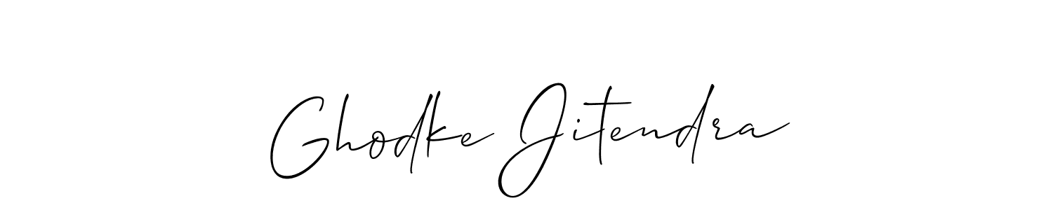 Make a beautiful signature design for name Ghodke Jitendra. With this signature (Allison_Script) style, you can create a handwritten signature for free. Ghodke Jitendra signature style 2 images and pictures png