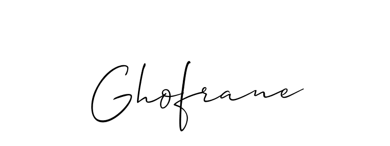 Best and Professional Signature Style for Ghofrane. Allison_Script Best Signature Style Collection. Ghofrane signature style 2 images and pictures png