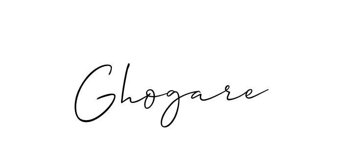 How to make Ghogare name signature. Use Allison_Script style for creating short signs online. This is the latest handwritten sign. Ghogare signature style 2 images and pictures png