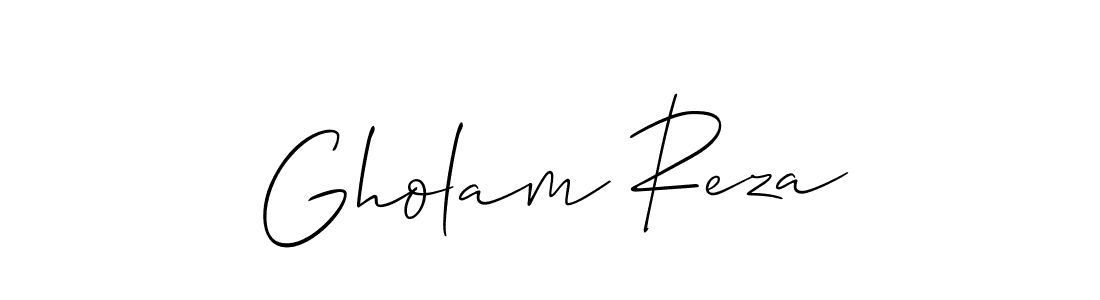 It looks lik you need a new signature style for name Gholam Reza. Design unique handwritten (Allison_Script) signature with our free signature maker in just a few clicks. Gholam Reza signature style 2 images and pictures png