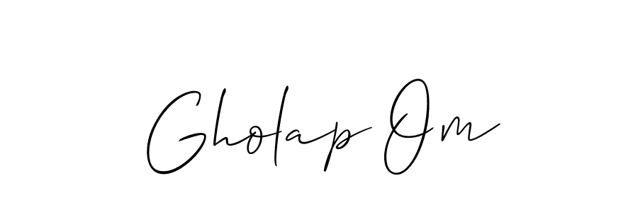 The best way (Allison_Script) to make a short signature is to pick only two or three words in your name. The name Gholap Om include a total of six letters. For converting this name. Gholap Om signature style 2 images and pictures png