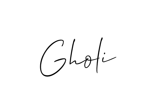 You should practise on your own different ways (Allison_Script) to write your name (Gholi) in signature. don't let someone else do it for you. Gholi signature style 2 images and pictures png