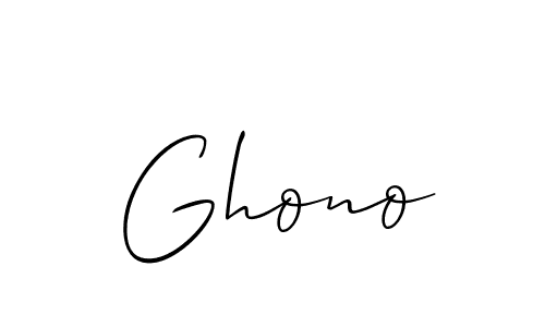 Also we have Ghono name is the best signature style. Create professional handwritten signature collection using Allison_Script autograph style. Ghono signature style 2 images and pictures png