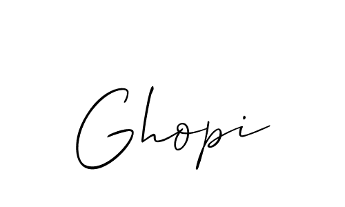 Also You can easily find your signature by using the search form. We will create Ghopi name handwritten signature images for you free of cost using Allison_Script sign style. Ghopi signature style 2 images and pictures png