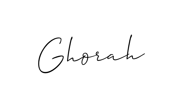 How to make Ghorah signature? Allison_Script is a professional autograph style. Create handwritten signature for Ghorah name. Ghorah signature style 2 images and pictures png