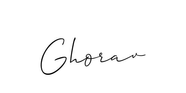 How to make Ghorav signature? Allison_Script is a professional autograph style. Create handwritten signature for Ghorav name. Ghorav signature style 2 images and pictures png