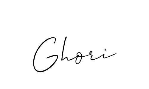 Make a beautiful signature design for name Ghori. With this signature (Allison_Script) style, you can create a handwritten signature for free. Ghori signature style 2 images and pictures png