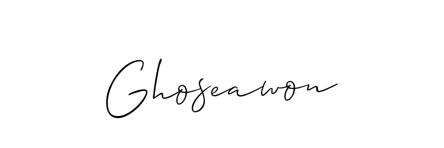 Create a beautiful signature design for name Ghoseawon. With this signature (Allison_Script) fonts, you can make a handwritten signature for free. Ghoseawon signature style 2 images and pictures png