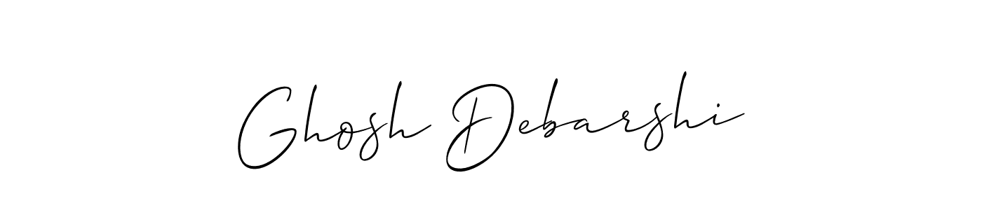 Use a signature maker to create a handwritten signature online. With this signature software, you can design (Allison_Script) your own signature for name Ghosh Debarshi. Ghosh Debarshi signature style 2 images and pictures png