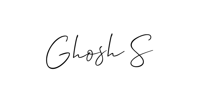 How to Draw Ghosh S signature style? Allison_Script is a latest design signature styles for name Ghosh S. Ghosh S signature style 2 images and pictures png