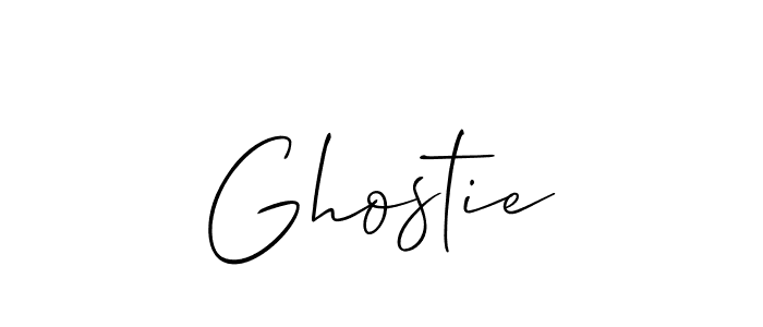 It looks lik you need a new signature style for name Ghostie. Design unique handwritten (Allison_Script) signature with our free signature maker in just a few clicks. Ghostie signature style 2 images and pictures png