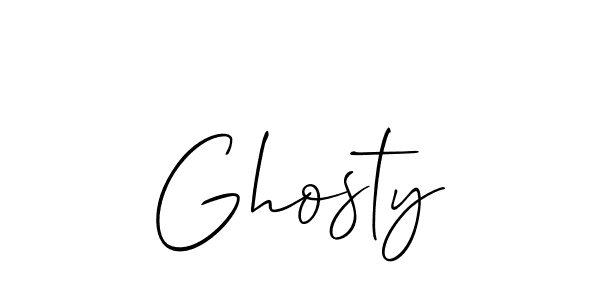 Make a beautiful signature design for name Ghosty. With this signature (Allison_Script) style, you can create a handwritten signature for free. Ghosty signature style 2 images and pictures png