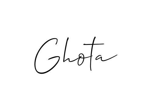 It looks lik you need a new signature style for name Ghota. Design unique handwritten (Allison_Script) signature with our free signature maker in just a few clicks. Ghota signature style 2 images and pictures png