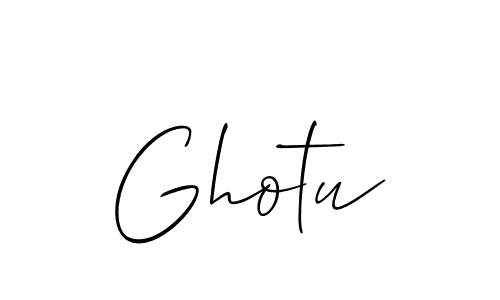 How to make Ghotu signature? Allison_Script is a professional autograph style. Create handwritten signature for Ghotu name. Ghotu signature style 2 images and pictures png