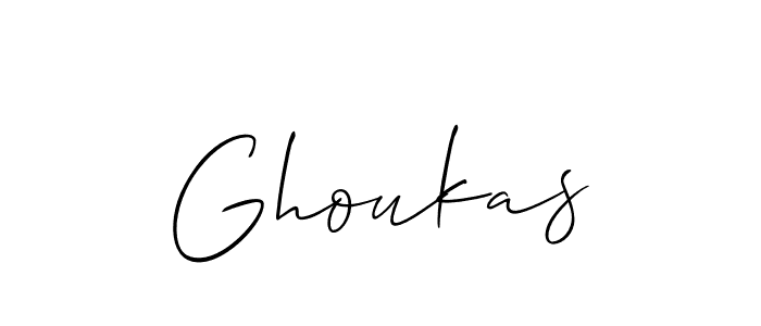 Once you've used our free online signature maker to create your best signature Allison_Script style, it's time to enjoy all of the benefits that Ghoukas name signing documents. Ghoukas signature style 2 images and pictures png