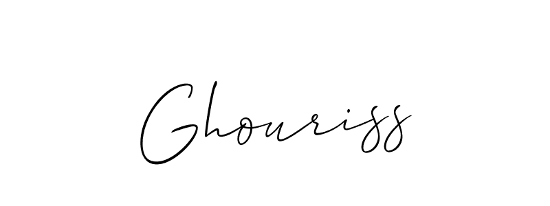 It looks lik you need a new signature style for name Ghouriss. Design unique handwritten (Allison_Script) signature with our free signature maker in just a few clicks. Ghouriss signature style 2 images and pictures png