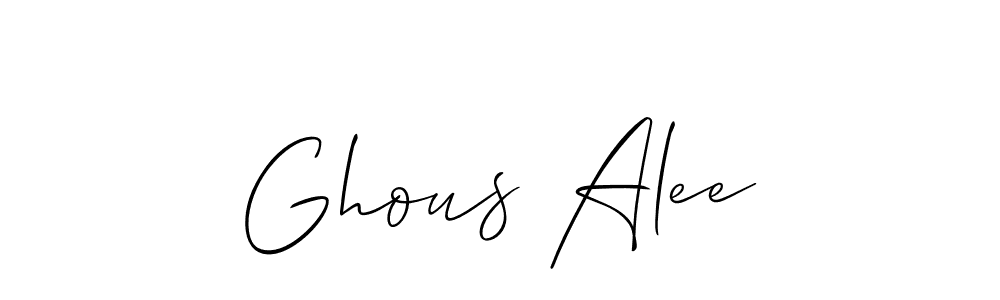 How to Draw Ghous Alee signature style? Allison_Script is a latest design signature styles for name Ghous Alee. Ghous Alee signature style 2 images and pictures png