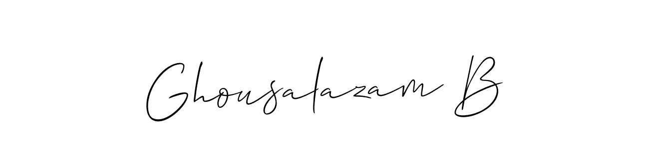 Once you've used our free online signature maker to create your best signature Allison_Script style, it's time to enjoy all of the benefits that Ghousalazam B name signing documents. Ghousalazam B signature style 2 images and pictures png