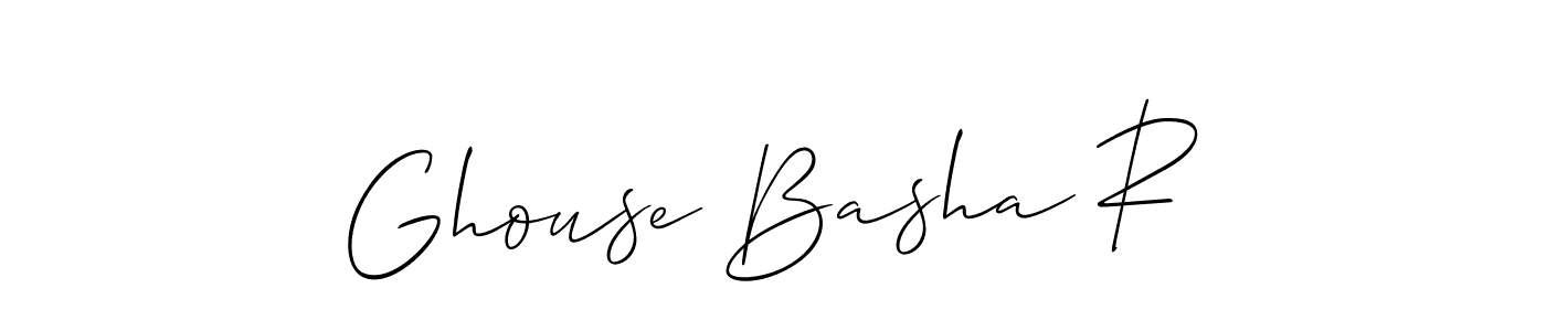 if you are searching for the best signature style for your name Ghouse Basha R. so please give up your signature search. here we have designed multiple signature styles  using Allison_Script. Ghouse Basha R signature style 2 images and pictures png