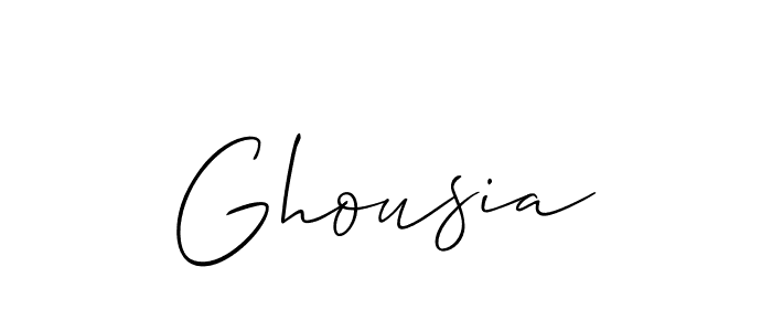 Create a beautiful signature design for name Ghousia. With this signature (Allison_Script) fonts, you can make a handwritten signature for free. Ghousia signature style 2 images and pictures png