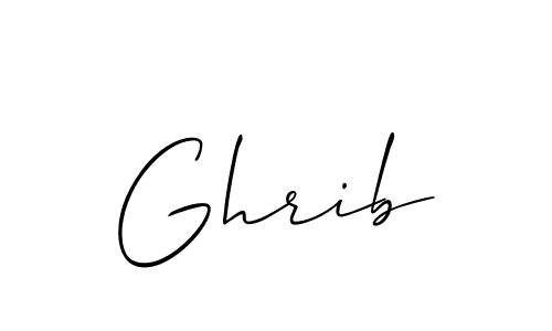 You should practise on your own different ways (Allison_Script) to write your name (Ghrib) in signature. don't let someone else do it for you. Ghrib signature style 2 images and pictures png