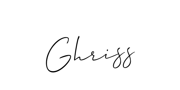 Also You can easily find your signature by using the search form. We will create Ghriss name handwritten signature images for you free of cost using Allison_Script sign style. Ghriss signature style 2 images and pictures png