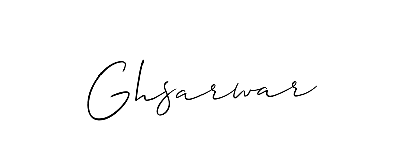 Create a beautiful signature design for name Ghsarwar. With this signature (Allison_Script) fonts, you can make a handwritten signature for free. Ghsarwar signature style 2 images and pictures png