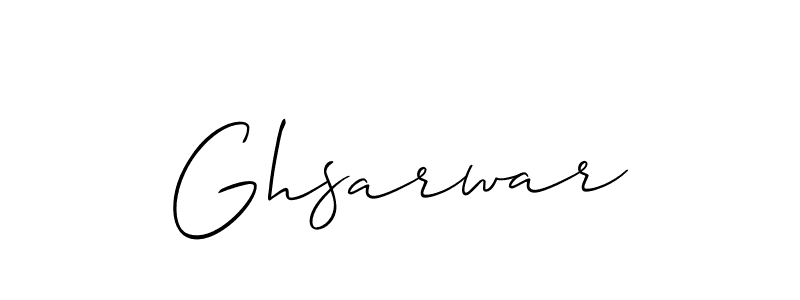 How to Draw Ghsarwar signature style? Allison_Script is a latest design signature styles for name Ghsarwar. Ghsarwar signature style 2 images and pictures png