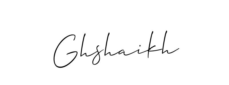 Allison_Script is a professional signature style that is perfect for those who want to add a touch of class to their signature. It is also a great choice for those who want to make their signature more unique. Get Ghshaikh name to fancy signature for free. Ghshaikh signature style 2 images and pictures png