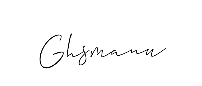 Ghsmanu stylish signature style. Best Handwritten Sign (Allison_Script) for my name. Handwritten Signature Collection Ideas for my name Ghsmanu. Ghsmanu signature style 2 images and pictures png
