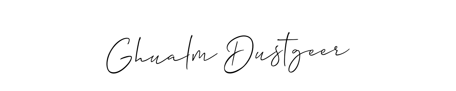 Ghualm Dustgeer stylish signature style. Best Handwritten Sign (Allison_Script) for my name. Handwritten Signature Collection Ideas for my name Ghualm Dustgeer. Ghualm Dustgeer signature style 2 images and pictures png