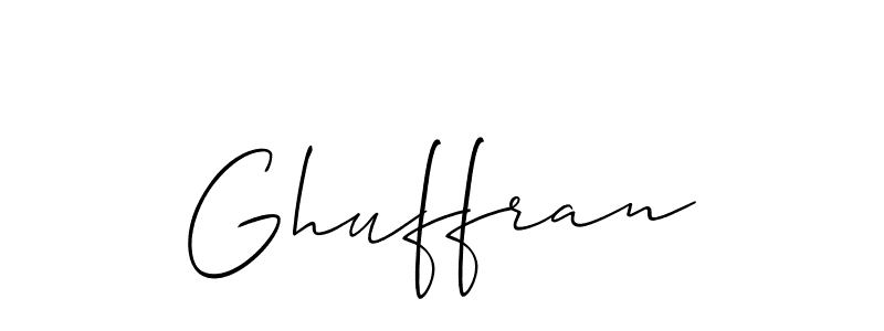 Also we have Ghuffran name is the best signature style. Create professional handwritten signature collection using Allison_Script autograph style. Ghuffran signature style 2 images and pictures png