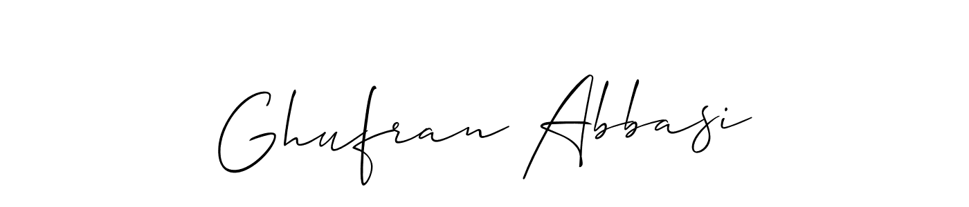 The best way (Allison_Script) to make a short signature is to pick only two or three words in your name. The name Ghufran Abbasi include a total of six letters. For converting this name. Ghufran Abbasi signature style 2 images and pictures png